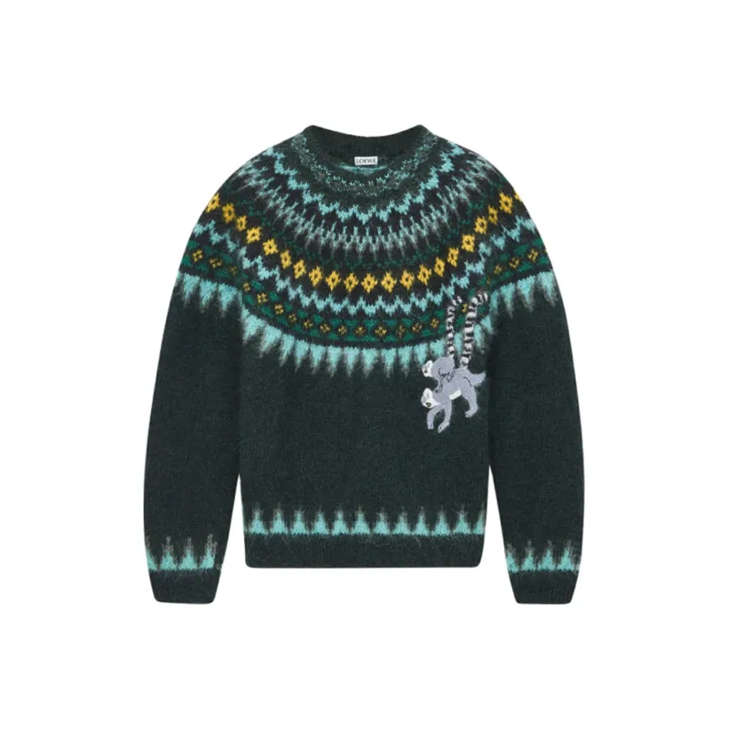 LOEWE X Suna Fujita Pattern Intarsia Knit Jumper-0