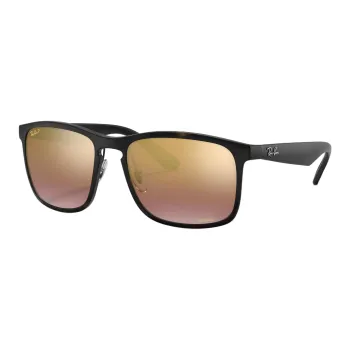 RayBan Injection Square Sunglasses Unisex Black