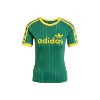 Adidas Originals Raglan Sleeve T Shirt Women's Preppy Green/Gray White
