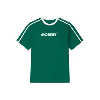 QIAODAN Drop Shoulder Sleeve T Shirt Women's Winter Green/White