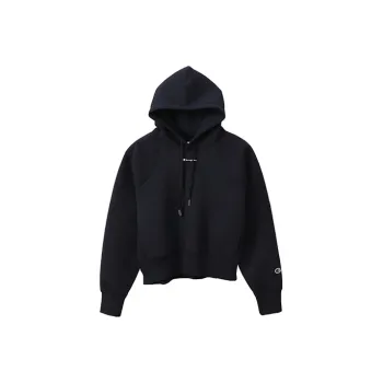 Champion Hooded Loose Fit Regular Sweatshirt Japan Version Women's Navy Blue
