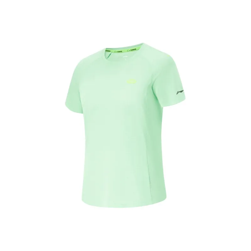 LiNing Raglan Sleeve T Shirt Women's Cooling Green-0