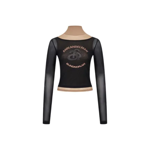 ANN ANDELMAN x BLIND NO PLAN T Shirt Women's Black Brown