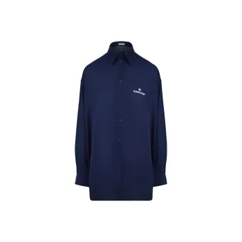 Balenciaga Printed Blouse 'Marine Blue'