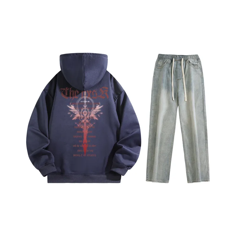 A.X.S.K Sweatshirt Sets Unisex-149