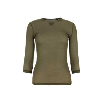 PRADA Logo Triangle Long Sleeved Top