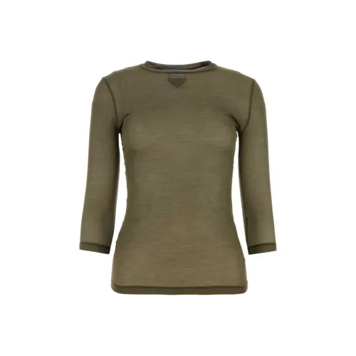 PRADA Logo Triangle Long-Sleeved Top