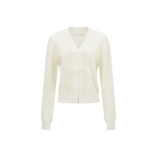 RARE Calvin Courage Cardigan Women's White