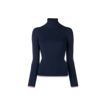 THOM BROWNE RWB trim Roll neck Jumper