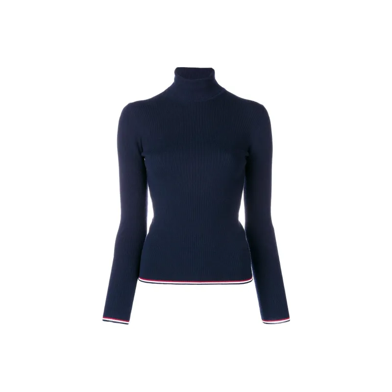 THOM BROWNE RWB trim Roll neck Jumper-0