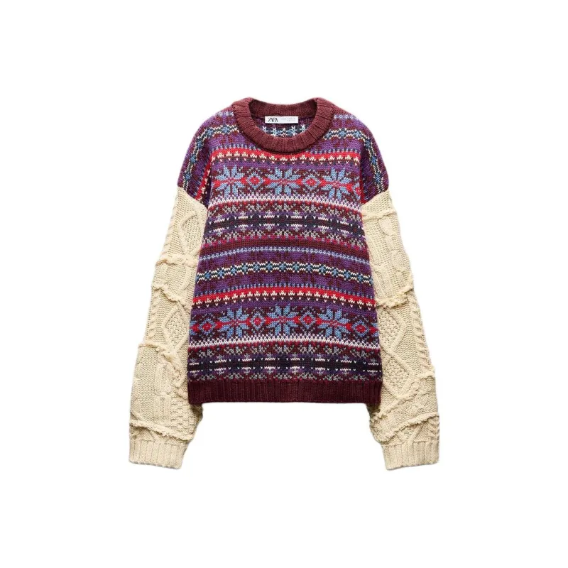 ZARA Sweater Women's Multicolor-0