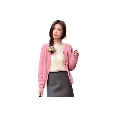QIANGKOUPAOCAI Knitwear Women's Pink