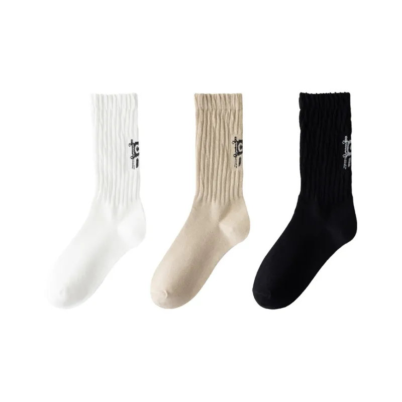 H YXIANG Mid Calf Socks Men's 3 Pack-4