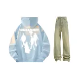 Light Blue Sweatshirt+Yellow Mud Jeans