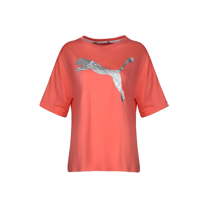PUMA ESS + Raglan Sleeve T Shirt Women's Pink-0
