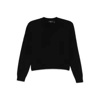 THEORY Cropped V-Neck Jumper