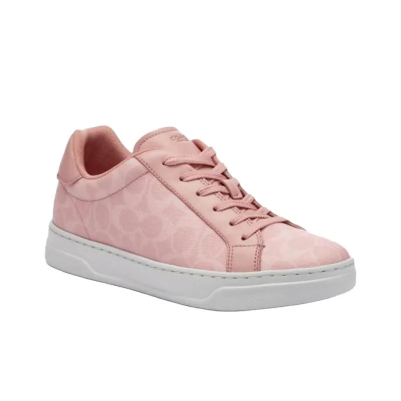 COACH Highline Signature Low Top Skateboard Shoes Women's Pink-2