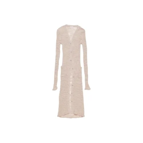 Acne Studios Semi sheer Panel Ribbed knit Cardigan