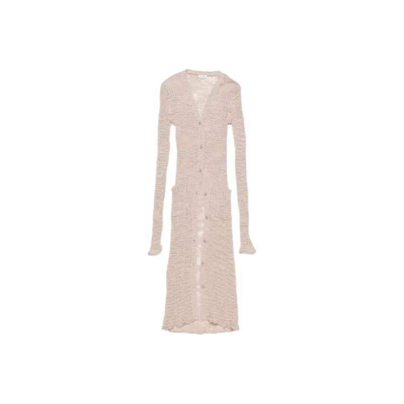 Acne Studios Semi sheer Panel Ribbed knit Cardigan-0