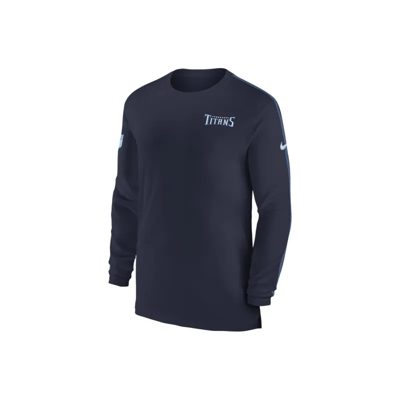 Nike Tennessee Titans Sideline Coach Men's Nike Dri FIT Nfl Long Sleeve Top-0