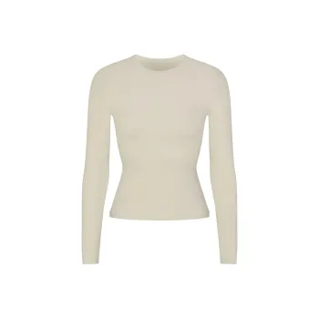 SKIMS FITS EVERYBODY LONG SLEEVE T-SHIRT T-Shirt Women's TALC/Talc