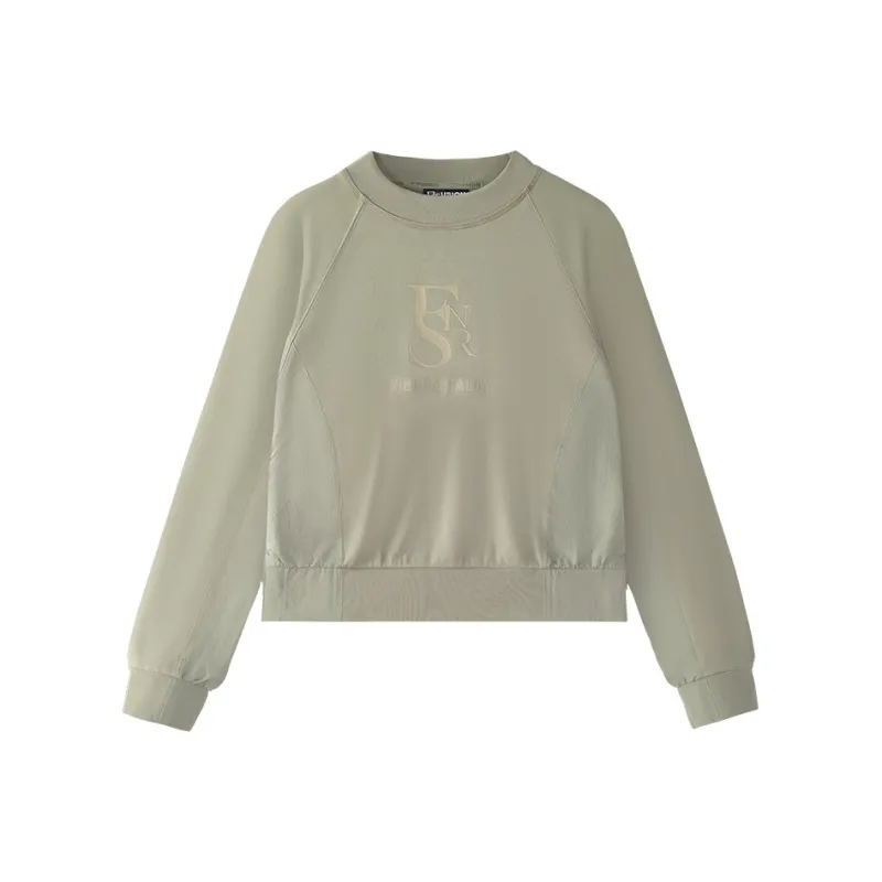 FILA FUSION Sweatshirt Women's Mong Green Gray-0
