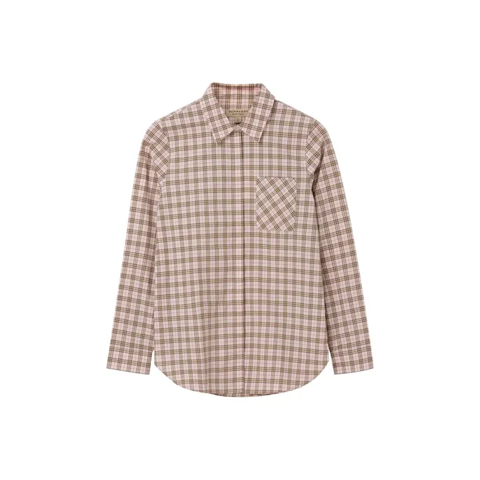 Burberry Women's Checked Cotton Shirt Pink-0