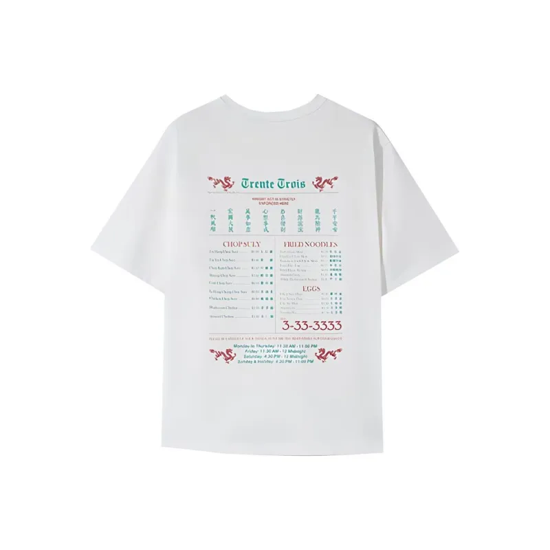 ITIB x Trente Trios Mart Drop Shoulder Sleeve T-Shirt Women's White-0