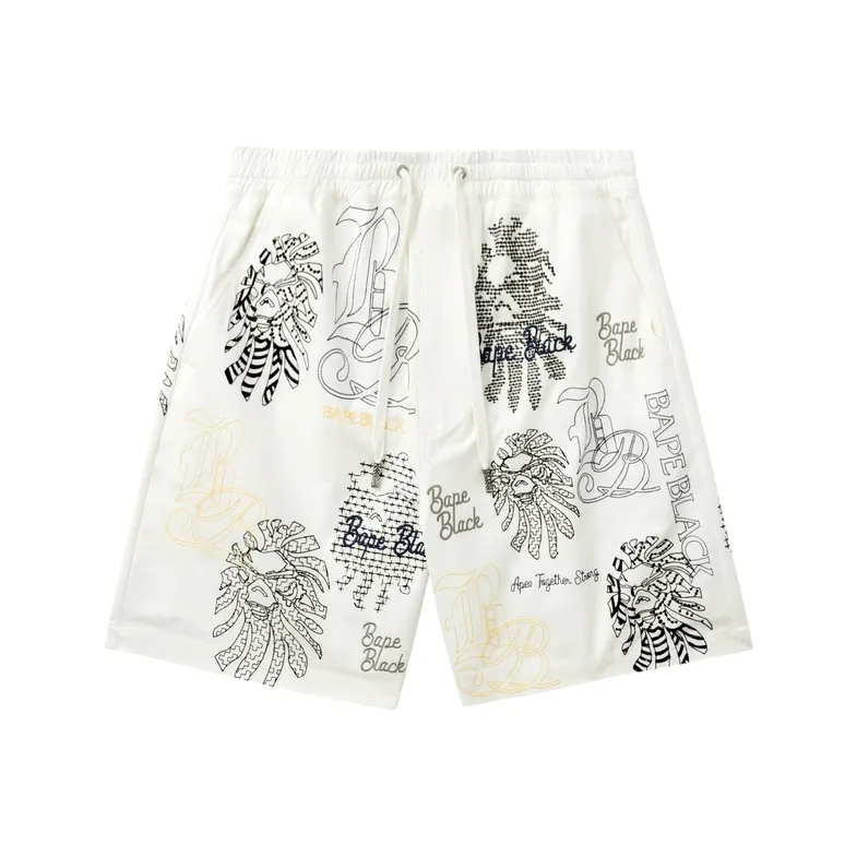 BAPE BLACK Graphic Stitch Shorts-0