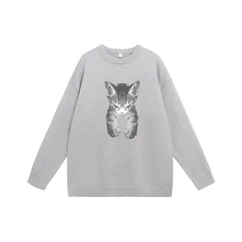 MDLILA Sweater Unisex White Gray