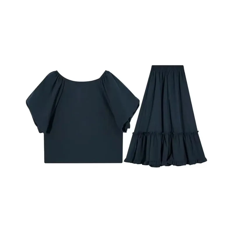 PLANE DRIFT Skirt Set Women's Dark Denim-1