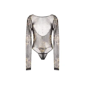 VERSACE JEANS COUTURE SS22 Long sleeved Onesies Women's Black