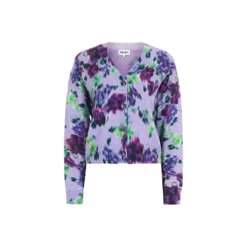KENZO Floral Printed Knitted Cardigan