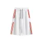 White Gray with Red Stripes
