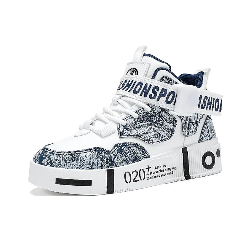Yi Jiabao Abrasion Resistant Breathable Support High Top Skateboard Shoes Unisex-1