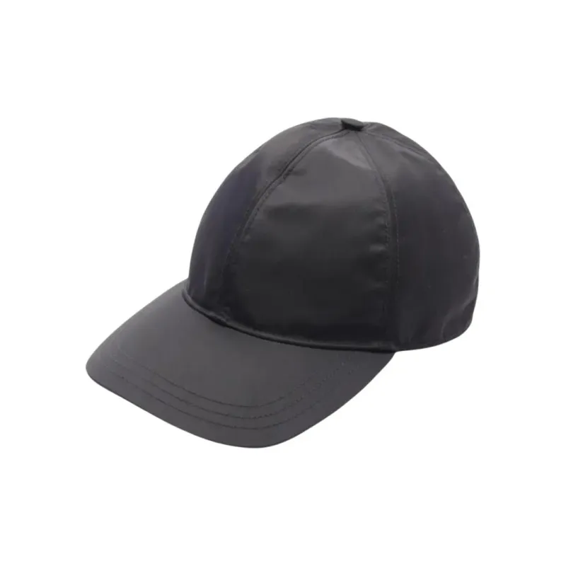 PRADA Nylon Baseball Caps Unisex Black-0
