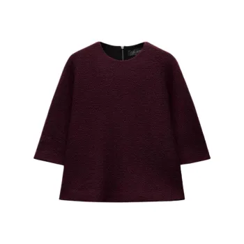 ZARA ZW Series Sweater Women's Burgundy