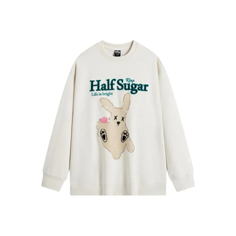 XTEP Semi sugar Series Sweatshirt Women's Cotton White-0