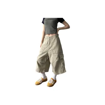 NEVER RULE Casual Shorts Unisex Khaki