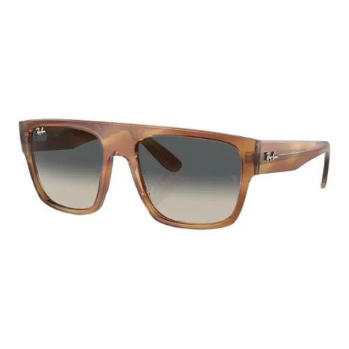 RayBan Propionate Salt Irregular Shape Sunglasses Unisex Brown