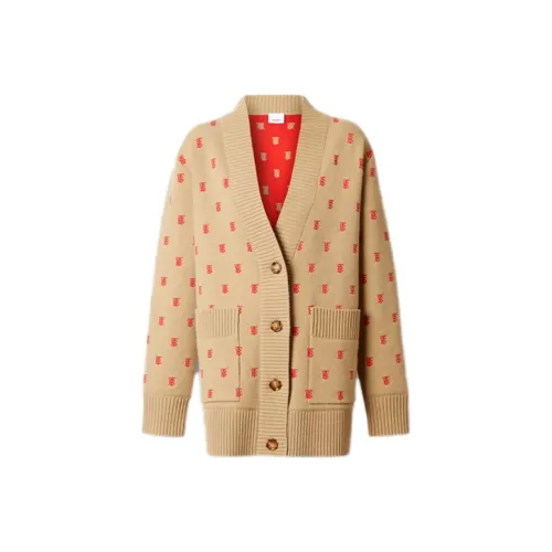 Burberry Women's Wool And Cashmere Cardigan Beige