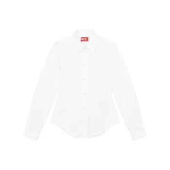 DIESEL Logo Embroidered Long Sleeved Shirt