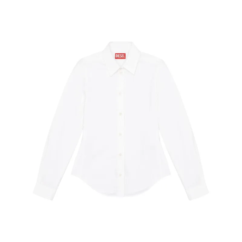 DIESEL Logo Embroidered Long Sleeved Shirt-0