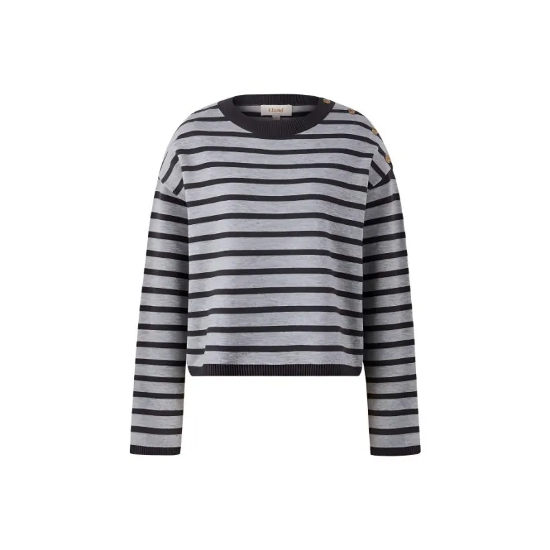 E.land Sweater Women's Medium Gray-0