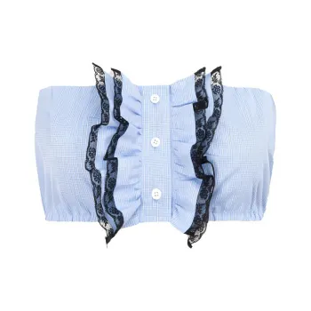 MIU MIU SS21 Strapless Top Women's Blue