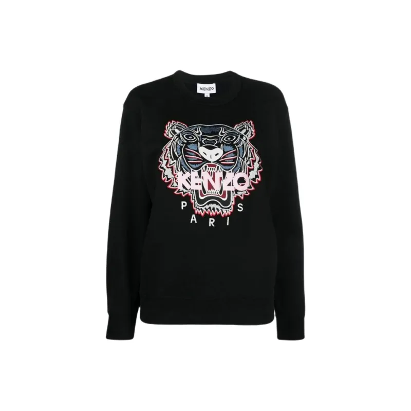 KENZO Classic Tiger Head Sweatshirt Women's Black-0