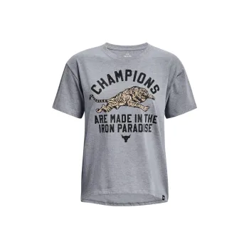Under Armour T Shirt Women's Steel Heather Light Gray
