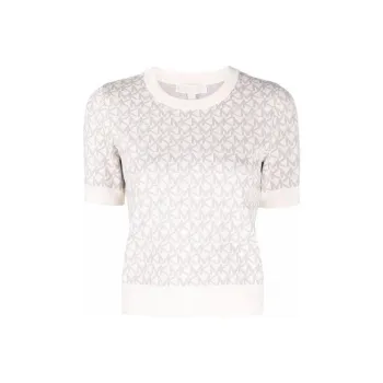 MICHAEL KORS Jacquard Logo Short-sleeve Top