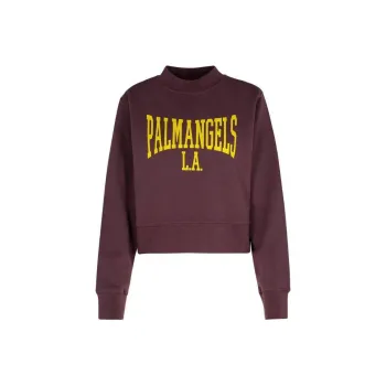 PALM ANGELS Logo Printed Crewneck Swearshirt