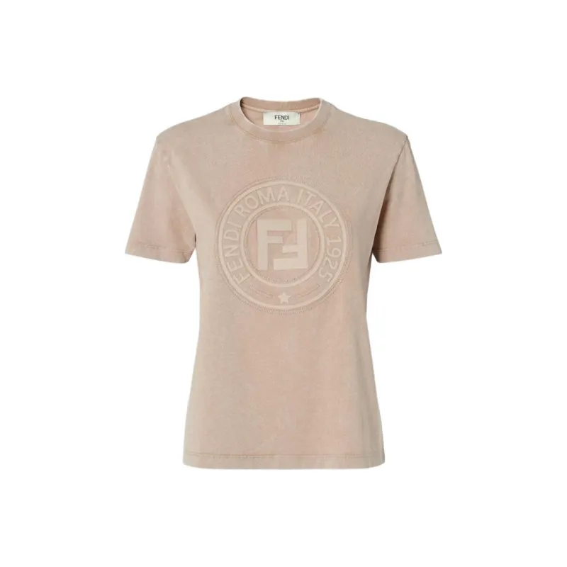 FENDI Regular T Shirt Women's Brown-0